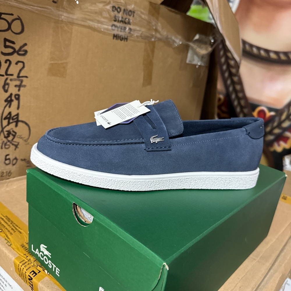 Lacoste Blue Slip-On Loafers Comfortable Stylish Design